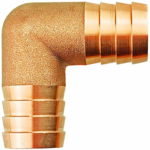 L-Schlauchverbinder aus Messing für 3/4 Zoll Schlauch | Winkel 90 Grad | Tüllen Durchmesser ca. 19 mm