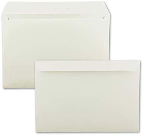 10x große XXL Briefumschläge DIN C4 in Naturweiß (Weiß) - 22,9 x 32,4 cm - Haftklebung ohne Fenster - Versandtasche für DIN A4 geeignet