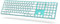 JOYACCESS Bluetooth-Tastatur mit Mehreren Geräten, drahtlose Tastatur in voller Größe mit Ziffernblock, Wechseln Sie zu 3 Geräten für PC, Laptop, MacBook Pro/Air, iPad/iPhone/iMac-Blue