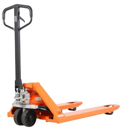 Tory Carrier Pallet Jack Truck 5500 lbs Capacity, 21 x 48 Forks, Heavy Duty Manual Pallet Truck with Non-Marking PU Wheels for Narrow Aisles Warehouse, Workshops