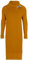 KNIT FACTORY - Jamie Strickkleid - Locker - Kleid - Kleid Damen - Herbst & Winter Essentials - Zeitloses Mode-Accessoire - Sitzendes - Mit Lange Ärmel - Reicht bis zum Knie - Ocker