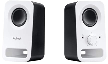 Logitech Z150 PC speakers, stereo sound white + Logitech Bluetooth wireless audio receiver