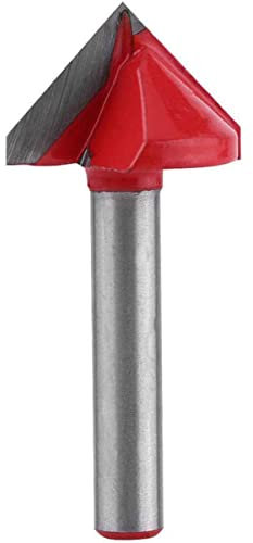 6mm Shank V Groove Router Bit Cutting Dia 22mm Engraving End Mill Cutter V Grooving Bits CNC Woodwork Cutting Tool 90°