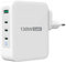 j5create 130W USB C Foldable GaN Fast Charger-100W PD 4-Port GaN USB C Charging Station, Wall Charger, Laptop Charger, Travel Power Adapter | pour MacBooks, Laptops, iPads, iPhones and more (JUP43130)