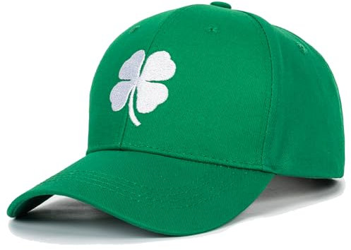 St. Patrick's Day Party Baseball Cap Irland Irish Leaf Green Trucker Hat Four Leaf Clover Lucky Dad Caps 57,1 cm (as1, alpha, m, 58 cm passend für Medium, Grün)