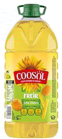 COOSOL - Aceite de Girasol Alto Oleico Especial Freír, Aceite de Girasol para Freír - Garrafa 5L