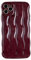 Caseative iPhone 11 Pro Max Case, Water Ripple Pattern Curly Wave Frame Soft Case, Wine Red, Supports Wireless Charging
