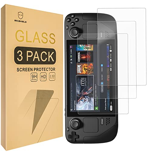 Mr.Shield Schutzfolie Kompatibel mit Steam Deck/Steam Deck OLED 2021 & 2022 & 2023 [2 Stück] Schutzglas Schutzglasfolie 9H Härte, HD Klare Displayschutzfolie