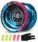 Jojo Ball,Professioneller Jojo-Wettbewerbsfähiger Aluminium-Jojo-Jo-Ball mit Kordelzug und Handschuhen Jo Geschenk