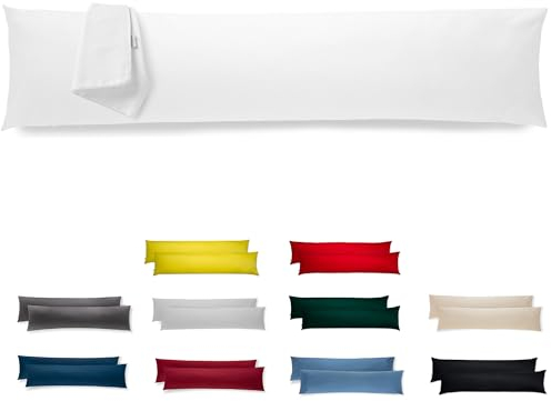 Seitenschläferkissen Bezug 40 x 145 Mikrofaser Premium 2er Set Kissenbezug Deko für Kissen Bett/Sofa Stoff Weicher Resistent Hypoallergen Anti-Milben Kopfkissenbezug Verdecktem Zip Voll Waschbar