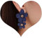 Inilbran Boho Übertrieben Acryl Blume Ohrringe - Vintage Harz Form Ohrstecker - Blaue Aussage Schmuck Mit Multicolor Emaille für Frauen Und Mädchen