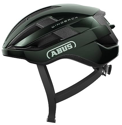ABUS Rennradhelm WingBack – einfacher Roadhelm für sportliches Fahren im Alltag und in der Freizeit – für Erwachsene und Jugendliche – Grün, Größe L