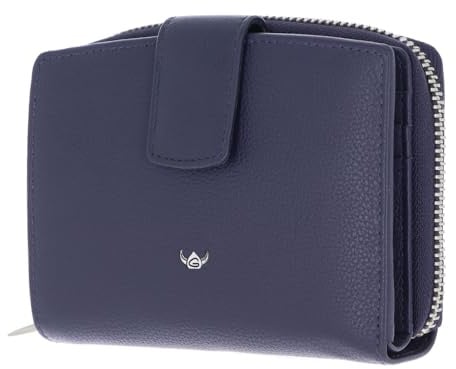 Golden Head Leder Geldbörse Madrid RFID Protect Kombischeintasche mit Riegel 1438 Blau dunkelblau