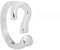 BISONBLUE Ringe Herren Ring Damen Männer Rings Geschenk Kreativer Öffnungs-Fragezeichen-Ring, personalisierter, trendiger Unisex-Ring, Zeigefingerring, 8 versilbert