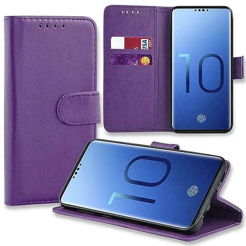 Case for Samsung Galaxy A40 Phone PU Leather Flip Wallet Phone Stand Case Cover with Card Slot Holder and Magnetic Closure for Samsung Galaxy A40 Case (Purple)
