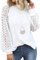 Zeagoo Women's Lace Long Sleeve Tops Dressy Business Casual Blouses Work Shirts Fall Tunics White