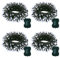 ZAIYW 4 Pack Christmas Battery Fairy Lights, 7M 70 LED String Lights Dark Green Wire with Auto Timer 8 Modes, Christmas Tree Lights for Indoor Outdoor Christmas Party Garden Decor (Cool White)