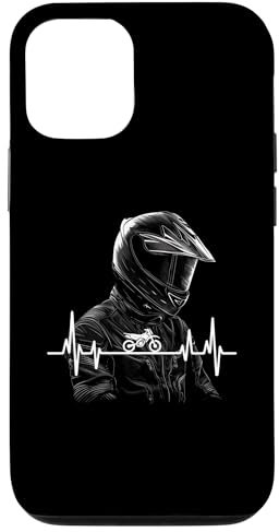 Hülle für iPhone 12/12 Pro Motocross Herzschlag Biker EKG Frequenz Motocross Fahrer