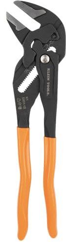 Klein Tools D53112 Kompakter Zangenschlüssel, hohe Hebelwirkung, verstellbarer Zangenschlüssel mit glatten Backen, 30,5 cm