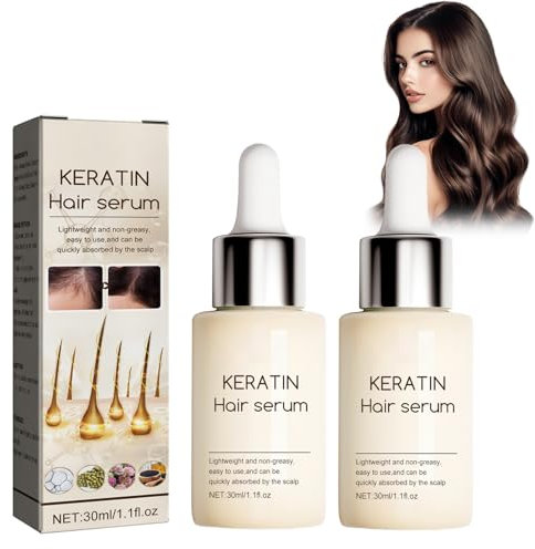 Haarpflegeserum, 2 Stück Haar Serum Anti Haarausfall Serum Haarwuchs, Neues Haarwachstum Stimuliert, fördert dickeres, volleres und schneller wachsendes Haar, ideal für alle Haartypen