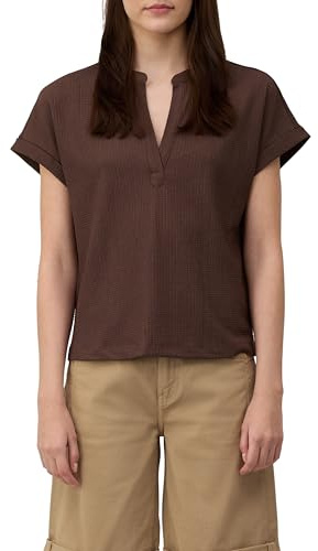 s.Oliver Damen Strukturiertes T-Shirt im Relaxed Fit mit V-Ausschnitt T-Shirt