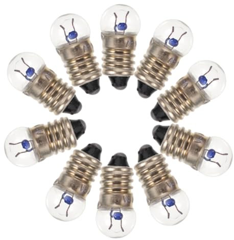DIYEAH Educational Kit 50 Pcs Mini Screw Base Light Bulbs Led Flashlight Bulbs for Outdoor Physics Experiment 2.5v 0.3a