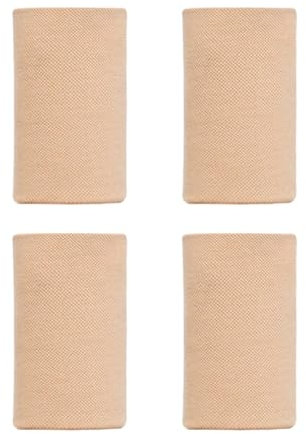 JIHUOO Lot de 2 paires de manchons de compression élastiques en nylon pour poignet - Manchons de tatouage pour le poignet - Pour le canal carpien - Pour basket-ball, volley-ball - Couleur chair
