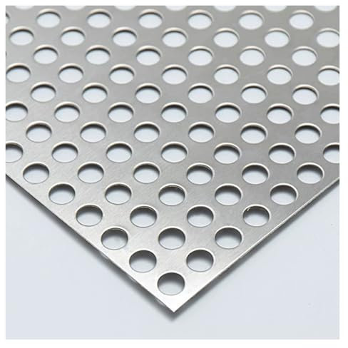 DTVEW Lochblech Aus Rostfreiem Stahl, Klasse 304, 10mm/0,6mm, Multifunktionspanel für Geländer, Anlagenständer, Lagerung(38x100cm)