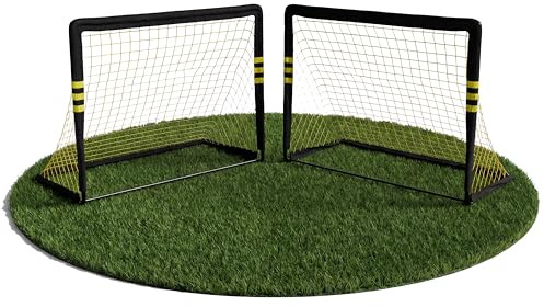 FRIEDO Pop-up Fußballtor Kinder inkl Tragetasche I 120x90cm-150x240cm I EN71 & CE-geprüft I Rostfrei & wetterfest I Fussball Tor mit stabilen Bodenhaken I 5 Sek aufgestellt I Popup Goal for Outdoor