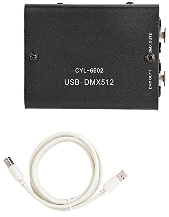 Hyuduo USB -zu DMX512 -Controller DMX -Schnittstellenadapter 512 Kanäle für die Bühnenbeleuchtung mit PC -Steuerungssoftware -Unterstützung Win 7/XP/Vista