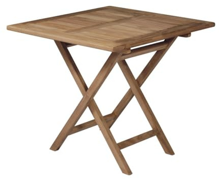 Square teak tisch 80x80