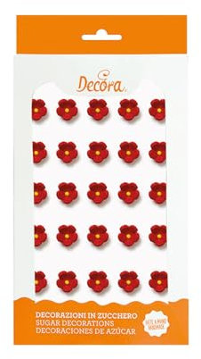 Decorate 0500335 Paquet de 30 petites fleurs rouges