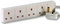 PRO ELEC PELB1519 4 Gang Extension Lead, White 10m