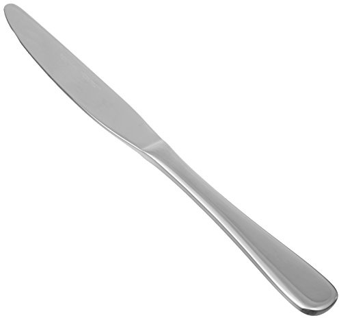 Amazon Basics Stainless Steel Dinner Knives with Round Edge, Silverware, Table Knives, Restaurant Quality, Pack of 12, Silver