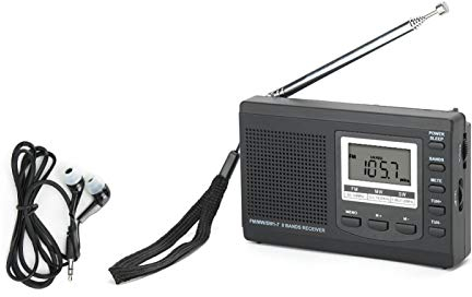 Diyeeni Tragbares Radio FM/MW/SW Radio-Tuner mit Eingebautem Lautsprecher, Pocket Radio Wecker Stereo Sound, Batterie Betrieben, für Zuhause und Unterwegs