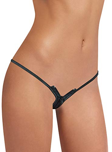 Sohimary 420 Damen Mini Reißverschluss String Tanga XS S M 32 34 36 38 Rot
