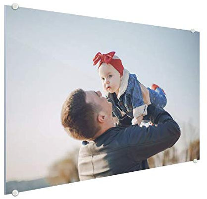 Ihr Glasfoto selbst gestalten - Wandbilder auf Acrylglas Platte 60x60 cm - Personalisierte Geschenke - Fotogeschenke mit eigenem Foto auf Glasplatte - Moderne Wanddeko Glas Bild Personalisiert
