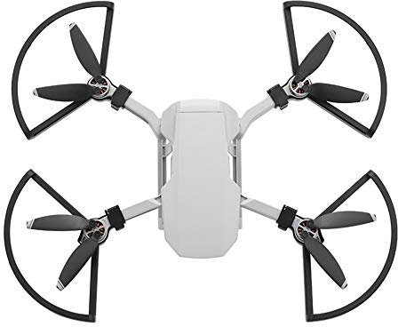 Hensych 4 Stück Schnelle Veröffentlichung Propeller Schutz Requisiten Klinge Ring Startseite Bewachen Flügel Ventilator Schutzset für Mavic Mini / Mavic Mini 2 Drohnenzubehör(Schwarz)