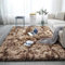 Aujelly Soft Area Rug Schlafzimmer Shaggy Teppich Zottige Teppiche Flauschige Bunte Batik-Teppiche Carpet Neu Braun 120 x 200 cm