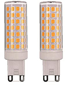 ZHIYUE 2er LED-Lampen G9 9W gleichwertige Halogenlampen 80W G9 800LM Energiesparlampen Lampenfassung G9 LED Lampe AC 220-240V Nicht Dimmbar Warmweiß 3000K G9 Kapsel