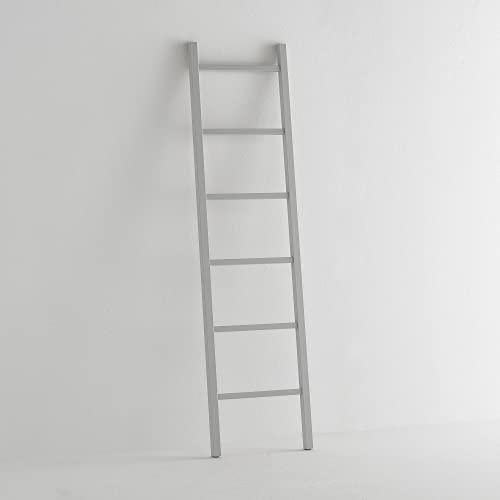 ARHome Scala decorativa, 160 x 40, Grigio Chiaro, Scaletta appendiabiti, Porta asciugamani, Made in Italy