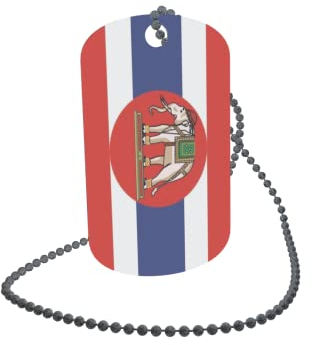 U24 Dog Tag Erkennungsmarke ID Tag an Kette Flagge Thailand Marine Alu 30 x 50 mm