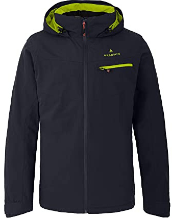 Bergson TALLMOS | Herren Regenjacke - Moderne Herren Regen- & Outdoorjacke mit Supra-Tex 20.000 Extreme Membran, Normal-/Langgrößen, 100% wasserdicht (20.000 mm Wassersäule) & verschweißte Nähte, Win