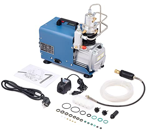 CREWORKS Compresor PCP, 300 bar, bomba de aire de alta presión, 1800 W, 30 Mpa, 4500 psi, compresor de aire eléctrico, bomba de aire PCP para pistola de aire comprimido (sin presión preestablecida)