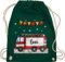 Turnbeutel Rucksack - Feuerwehrauto Motiv I Leiterwagen Geschenk Feuerwehr I Löschzug - Unisize - Dunkelgrün - beutel für wechselkleidung kinder kinderturnbeutel kindergarten jugendfeuerwehr name