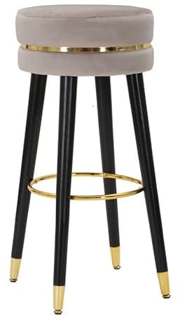 mauro ferretti SGABELLO Bar Paris Grigio/Gold cm Ø 35 x 74 cm