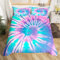 Kinder Lila Blau Krawatte Dye Bettbezug S Größe, Böhmische Batik Bettwäsche Mädchen Frauen Teens Jungen Bunte Kunst Krawatte Dye Tröster Abdeckung Die ganze Saison Weiche Quilt Cover,1 Kissenbezug