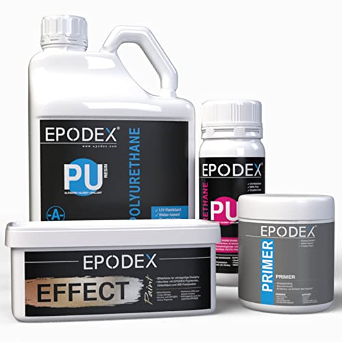 EPODEX® Metallic Brush Effect | Oberflächenbeschichtung | Designboden | PU Harz glänzend | Polyurethane Resin | Inkl. Grundierung | 10 Farben | Mengenrabatt
