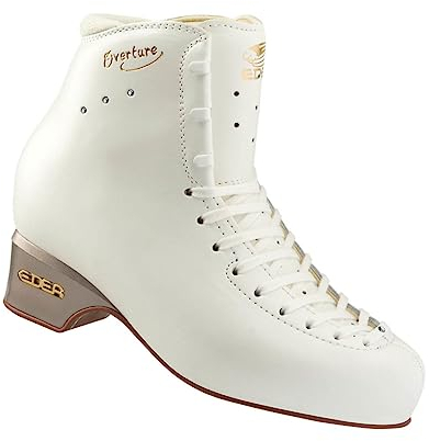 Edea Schlittschuhe Overture mit Rotation-Schlittschuhkufen, zum Eislaufen, Elfenbeinfarbe (Breite: C, Größe: 235)