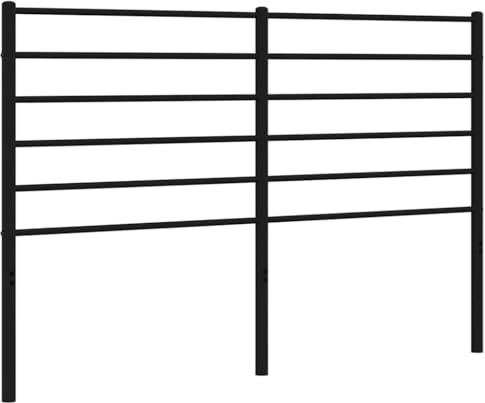 vidaXL Ersatz-Kopfteil Metall Schwarz 120 cm